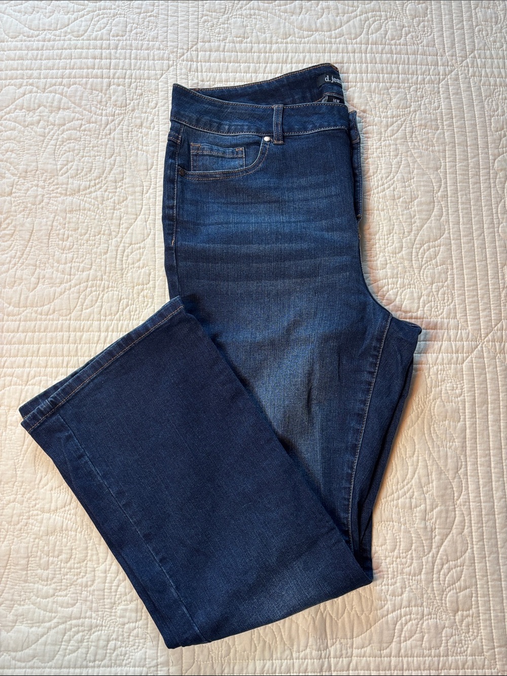 d. jeans Women's Dark Blue Boot Cut Stretch Jeans